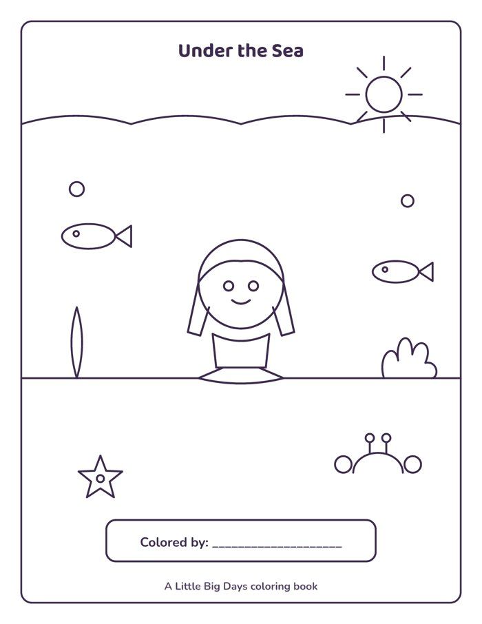 Under the Sea Coloring Book (14 Pages)