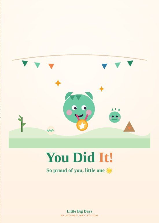 Dino Pals You Did It! Card