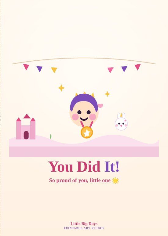 Princess Castle You Did It! Card