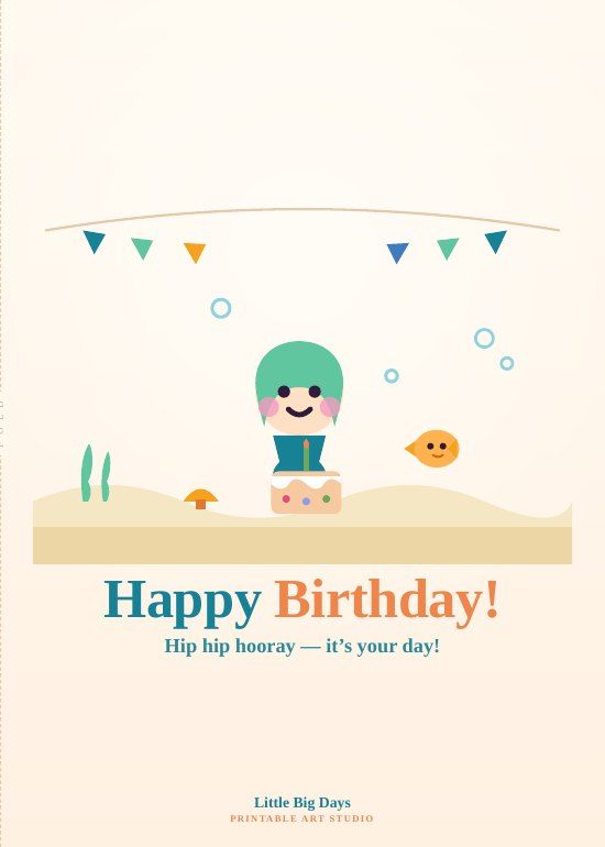 Under the Sea Happy Birthday Card