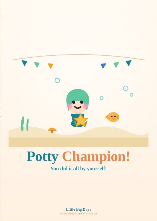 Under the Sea Potty Champion Card