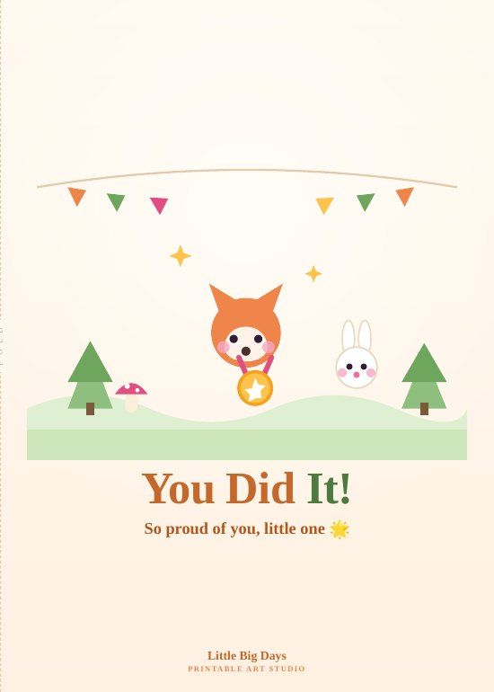 Woodland Friends You Did It! Card