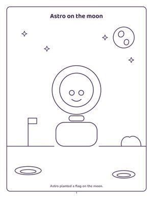 Astro on the moon