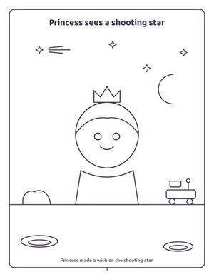 Princess sees a shooting star