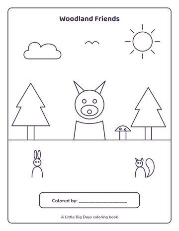 Woodland Friends coloring book