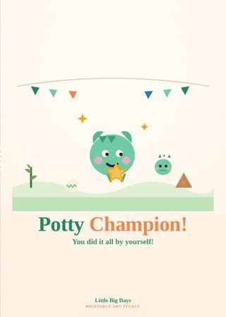 Potty Champion Card
