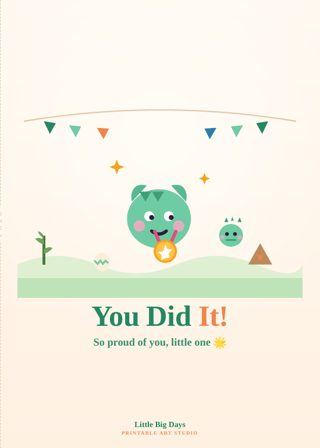 Dino Pals You Did It! Card