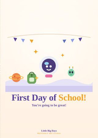 First Day of School Card