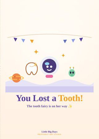 Space Explorers You Lost a Tooth! Card
