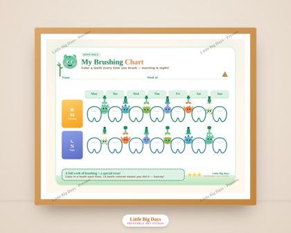 Dino Pals Complete Set (Chart + 6 Cards)