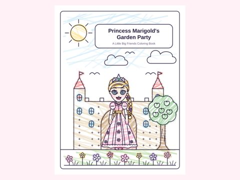 Princess Marigold's Garden Party Coloring Book (5 Pages)