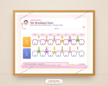 Princess Castle Complete Set (Chart + 6 Cards)