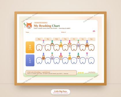 Woodland Friends Complete Set (Chart + 6 Cards)